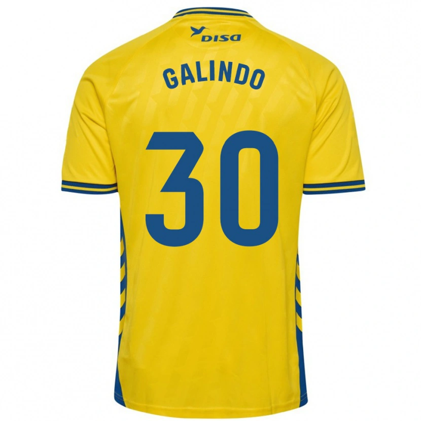 Danxen Kinder Cristian Galindo #30 Gelb Blau Heimtrikot Trikot 2025/26 T-Shirt Schweiz