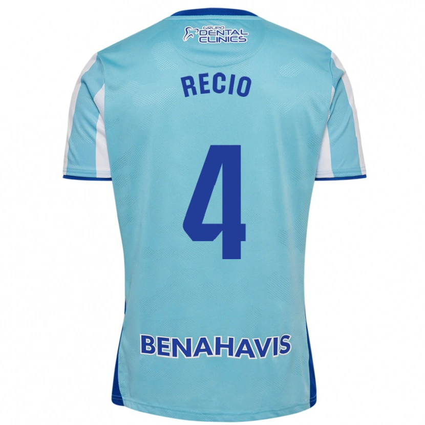 Danxen Kinder Ángel Recio #4 Himmelblau Weiß Heimtrikot Trikot 2025/26 T-Shirt Schweiz