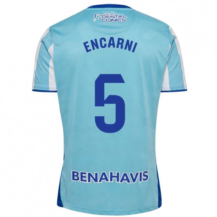 Danxen Kinder Encarni Carneros #5 Himmelblau Weiß Heimtrikot Trikot 2025/26 T-Shirt Schweiz