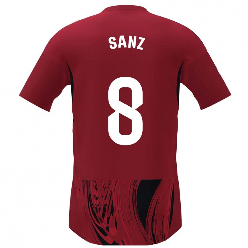 Danxen Kinder Álvaro Sanz #8 Rot Schwarz Heimtrikot Trikot 2025/26 T-Shirt Schweiz