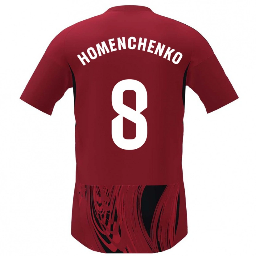 Danxen Kinder Santiago Homenchenko #8 Rot Schwarz Heimtrikot Trikot 2025/26 T-Shirt Schweiz