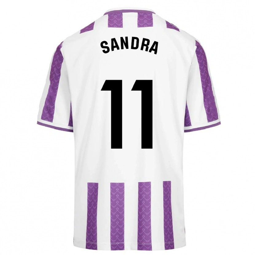 Danxen Kinder Sandra Luengo González #11 Lila Weiß Heimtrikot Trikot 2025/26 T-Shirt Schweiz