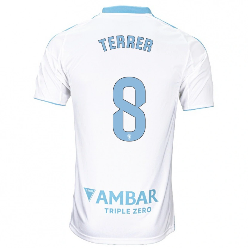 Danxen Kinder Lucas Terrer #8 Weiß Himmelblau Heimtrikot Trikot 2025/26 T-Shirt Schweiz