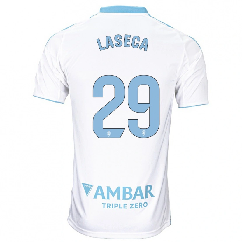 Danxen Kinder Alejandro Laseca #29 Weiß Himmelblau Heimtrikot Trikot 2025/26 T-Shirt Schweiz