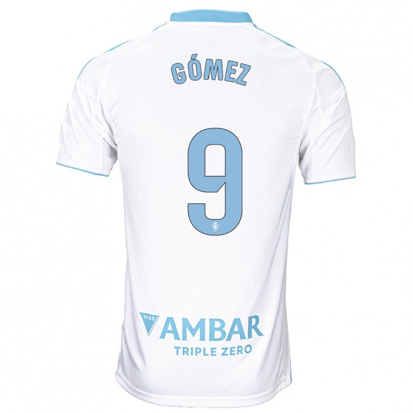 Danxen Kinder Dani Gómez #9 Weiß Himmelblau Heimtrikot Trikot 2025/26 T-Shirt Schweiz