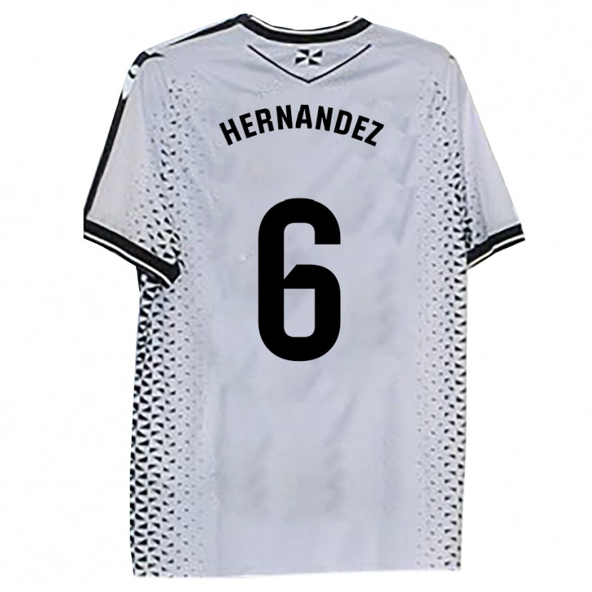 Danxen Kinder Carlos Hernández #6 Weiß Schwarz Heimtrikot Trikot 2025/26 T-Shirt Schweiz