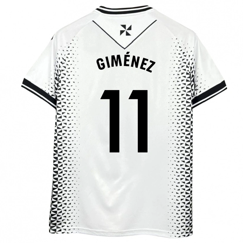 Danxen Kinder Gonzalo Giménez #11 Weiß Schwarz Heimtrikot Trikot 2025/26 T-Shirt Schweiz