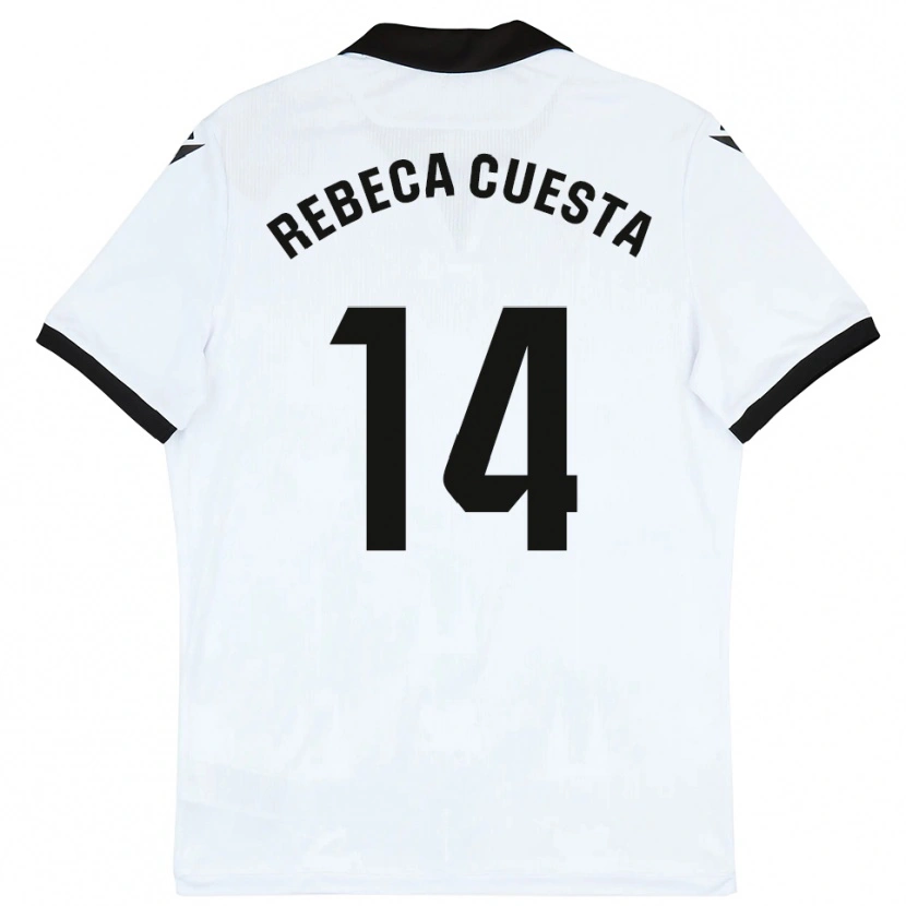 Danxen Kinder Rebeca Cuesta #14 Weiß Schwarz Heimtrikot Trikot 2025/26 T-Shirt Schweiz