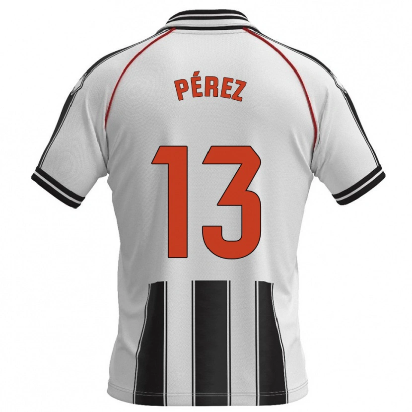 Danxen Kinder Axel Pérez #13 Weiß Schwarz Heimtrikot Trikot 2025/26 T-Shirt Schweiz