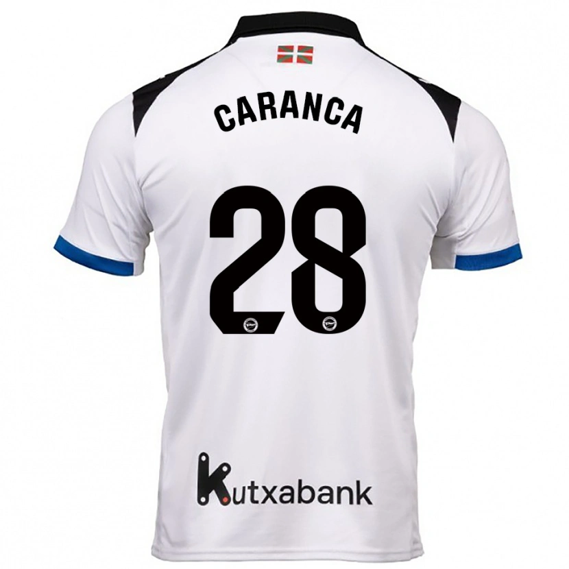 Danxen Kinder Sara Caranca #28 Weiß Blau Auswärtstrikot Trikot 2025/26 T-Shirt Schweiz