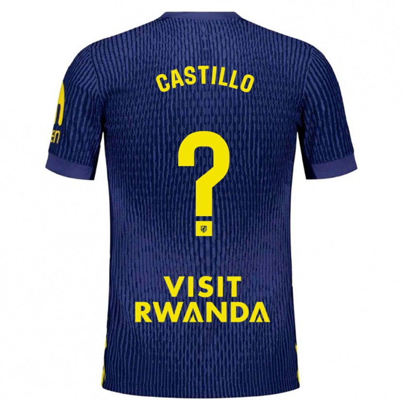 Danxen Kinder Jorge Castillo #0 Marine Gelb Auswärtstrikot Trikot 2025/26 T-Shirt Schweiz