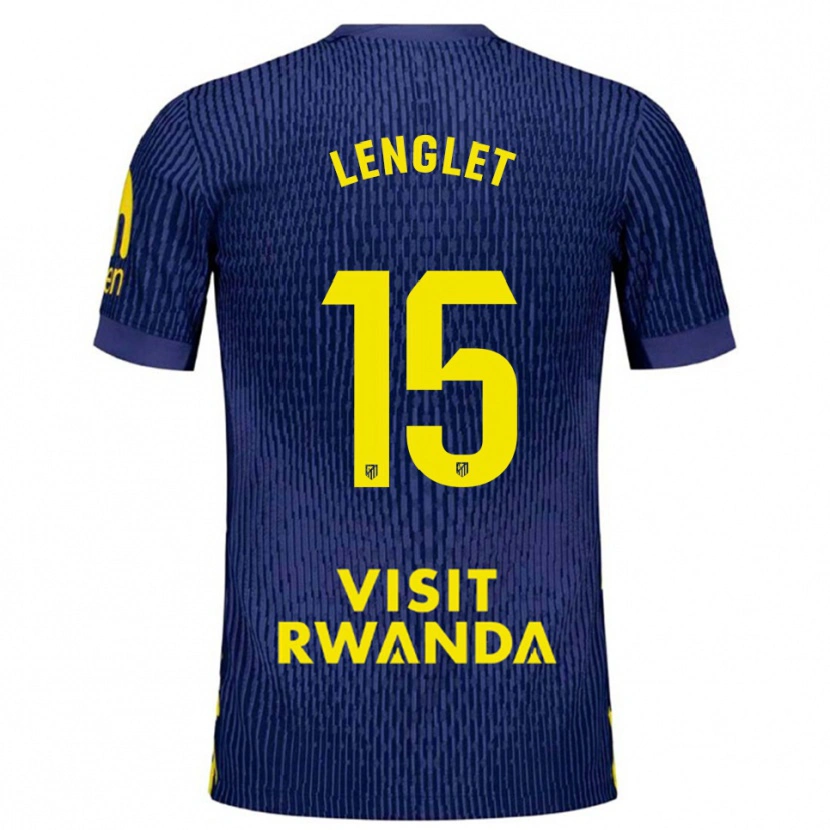 Danxen Kinder Clément Lenglet #15 Marine Gelb Auswärtstrikot Trikot 2025/26 T-Shirt Schweiz