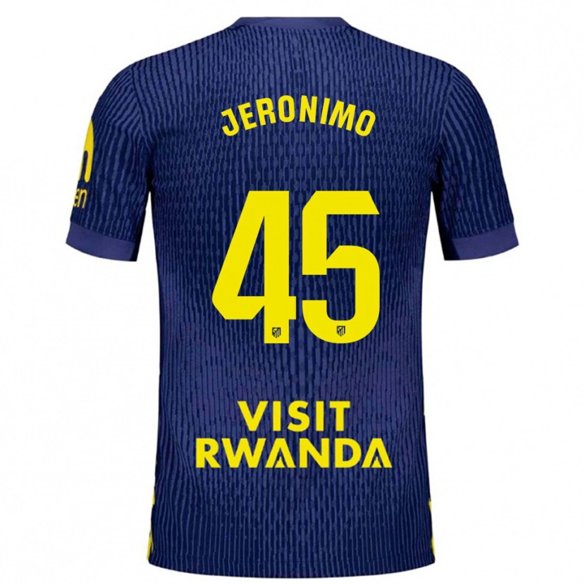 Danxen Kinder Isaiah Jeronimo #45 Marine Gelb Auswärtstrikot Trikot 2025/26 T-Shirt Schweiz