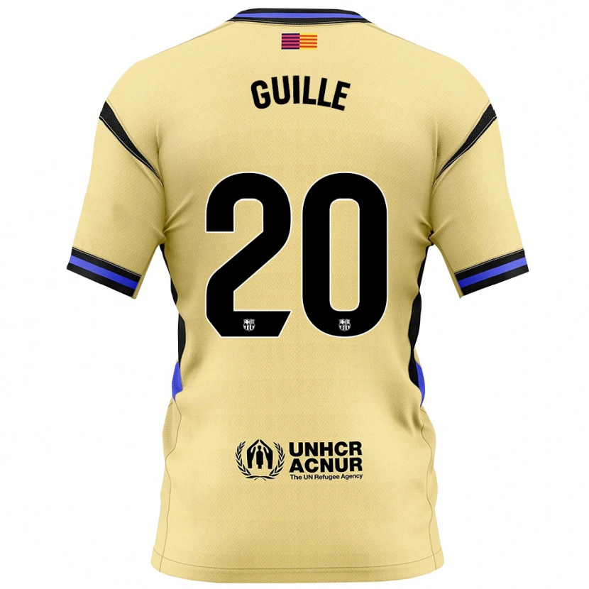 Danxen Kinder Guille Fernández #20 Gelb Schwarz Auswärtstrikot Trikot 2025/26 T-Shirt Schweiz