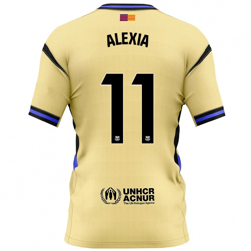 Danxen Kinder Alexia Putellas #11 Gelb Schwarz Auswärtstrikot Trikot 2025/26 T-Shirt Schweiz