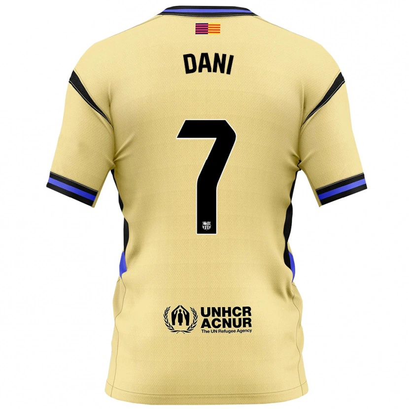 Danxen Kinder Dani Rodríguez #7 Gelb Schwarz Auswärtstrikot Trikot 2025/26 T-Shirt Schweiz