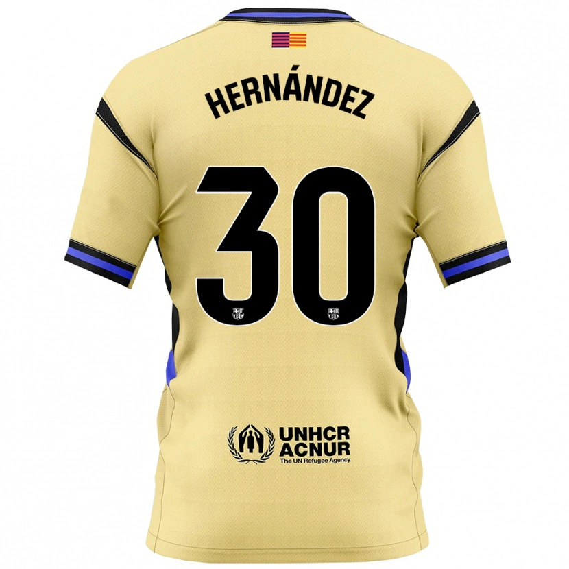 Danxen Kinder Juan Hernández #30 Gelb Schwarz Auswärtstrikot Trikot 2025/26 T-Shirt Schweiz