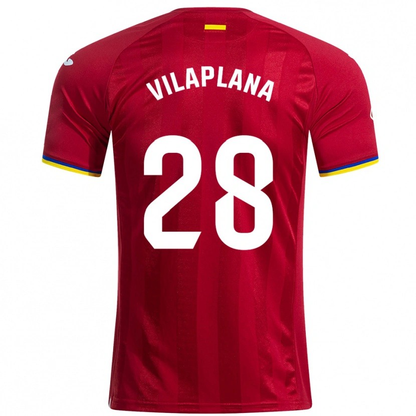 Danxen Kinder Marc Vilaplana #28 Rot Gelb Blau Auswärtstrikot Trikot 2025/26 T-Shirt Schweiz