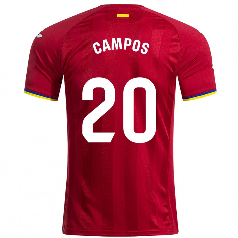 Danxen Kinder Álex Campos #20 Rot Gelb Blau Auswärtstrikot Trikot 2025/26 T-Shirt Schweiz