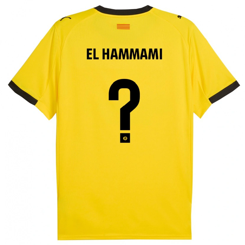 Danxen Kinder Ayoub El Hammami #0 Gelb Schwarz Auswärtstrikot Trikot 2025/26 T-Shirt Schweiz