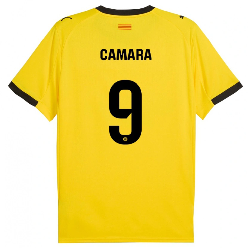 Danxen Kinder Dawda Camara #9 Gelb Schwarz Auswärtstrikot Trikot 2025/26 T-Shirt Schweiz