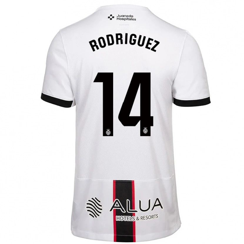 Danxen Kinder Diego Rodríguez #14 Weiß Schwarz Auswärtstrikot Trikot 2025/26 T-Shirt Schweiz