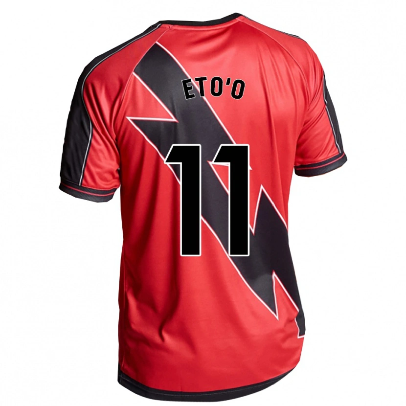 Danxen Kinder Etienne Eto'o #11 Rot Schwarz Auswärtstrikot Trikot 2025/26 T-Shirt Schweiz