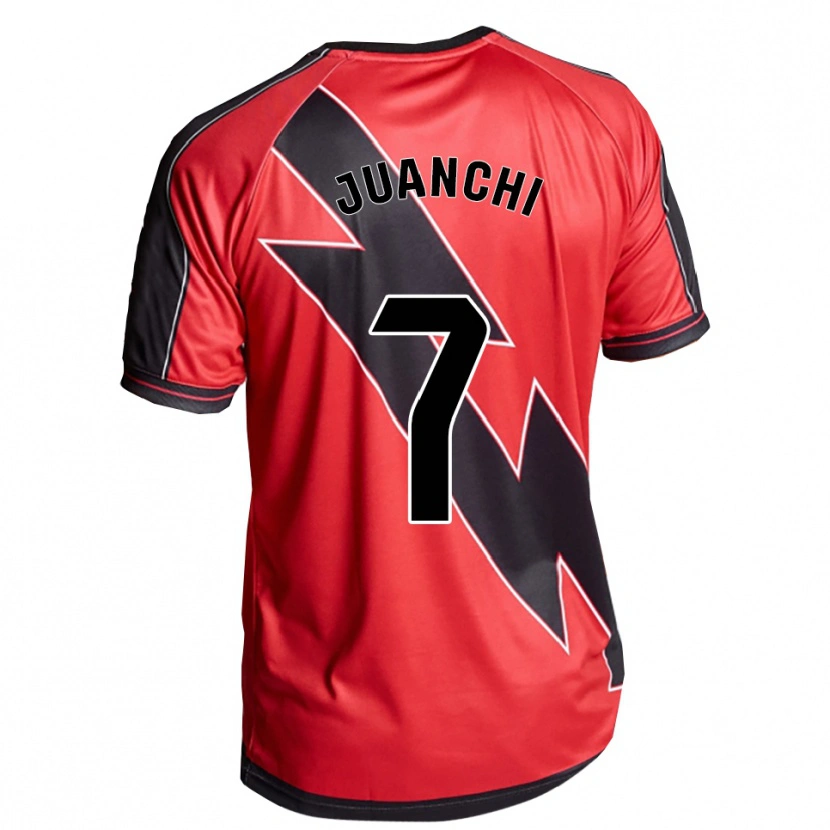 Danxen Kinder Juanchi #7 Rot Schwarz Auswärtstrikot Trikot 2025/26 T-Shirt Schweiz