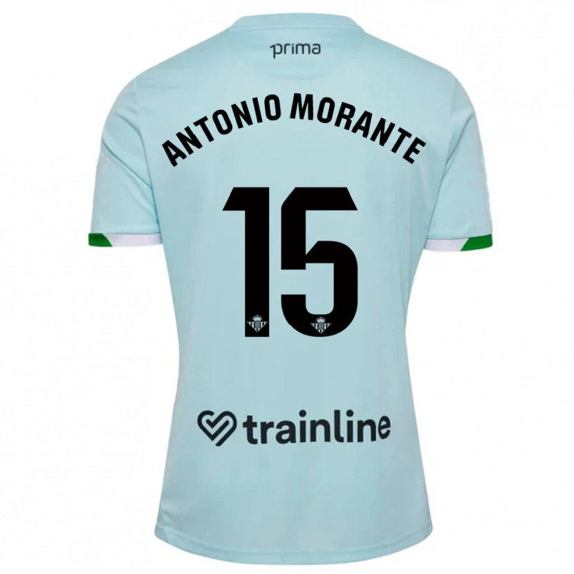 Danxen Kinder José Antonio Morante #15 Himmelblau Grün Auswärtstrikot Trikot 2025/26 T-Shirt Schweiz