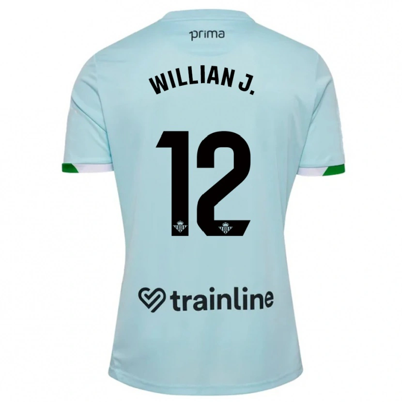 Danxen Kinder Willian Jose #12 Himmelblau Grün Auswärtstrikot Trikot 2025/26 T-Shirt Schweiz
