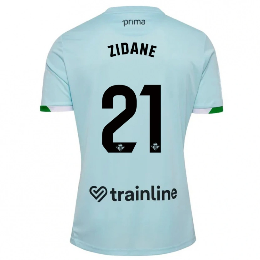 Danxen Kinder Elyaz Zidane #21 Himmelblau Grün Auswärtstrikot Trikot 2025/26 T-Shirt Schweiz