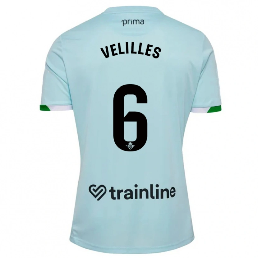 Danxen Kinder Luis Velilles #6 Himmelblau Grün Auswärtstrikot Trikot 2025/26 T-Shirt Schweiz
