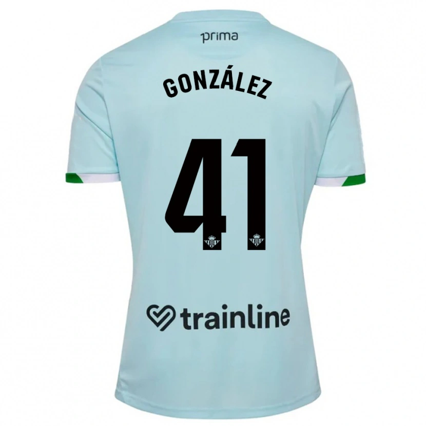 Danxen Kinder Manu González #41 Himmelblau Grün Auswärtstrikot Trikot 2025/26 T-Shirt Schweiz