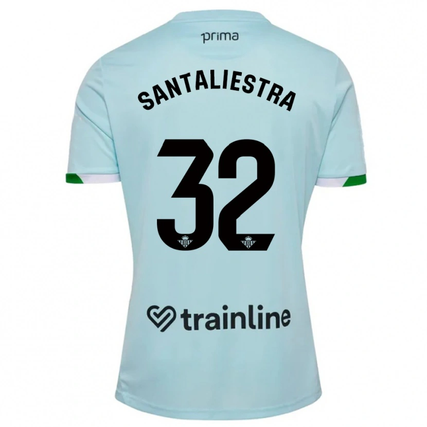 Danxen Kinder Carla Santaliestra #32 Himmelblau Grün Auswärtstrikot Trikot 2025/26 T-Shirt Schweiz