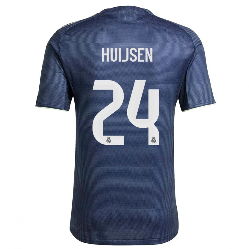 Danxen Kinder Dean Huijsen #24 Marine Silber Auswärtstrikot Trikot 2025/26 T-Shirt Schweiz