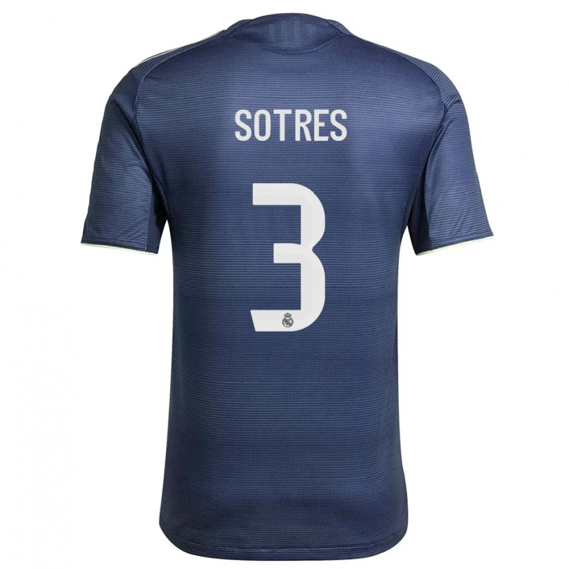 Danxen Kinder Alfredo Sotres #3 Marine Silber Auswärtstrikot Trikot 2025/26 T-Shirt Schweiz