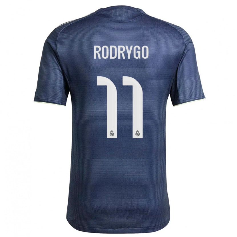 Danxen Kinder Rodrygo #11 Marine Silber Auswärtstrikot Trikot 2025/26 T-Shirt Schweiz