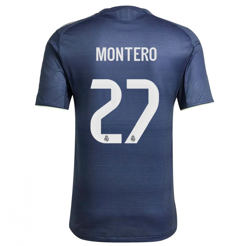 Danxen Kinder Pablo Montero #27 Marine Silber Auswärtstrikot Trikot 2025/26 T-Shirt Schweiz