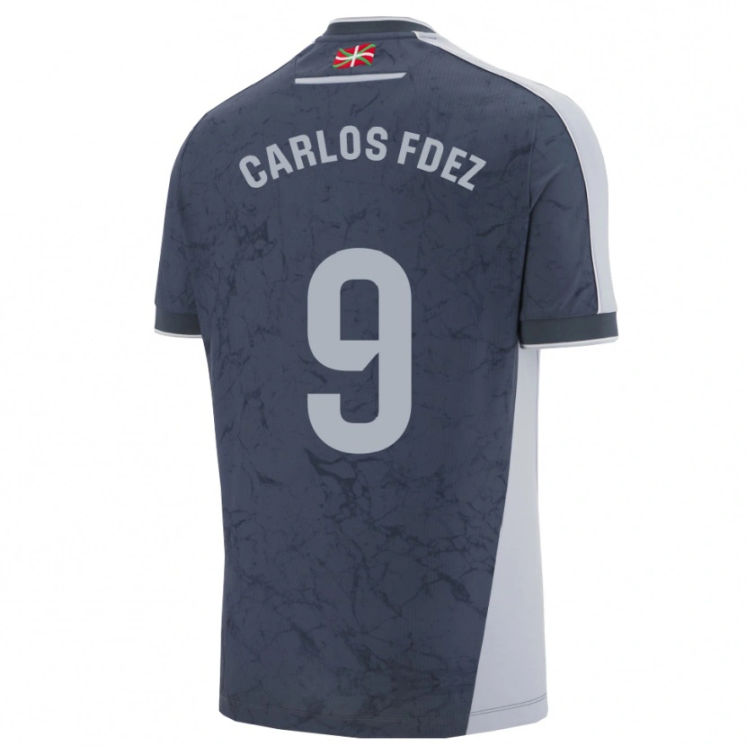 Danxen Kinder Carlos Fernández #9 Dunkelblau Weiß Auswärtstrikot Trikot 2025/26 T-Shirt Schweiz