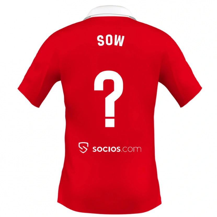 Danxen Kinder Bakary Sow #0 Rot Weiß Grau Auswärtstrikot Trikot 2025/26 T-Shirt Schweiz