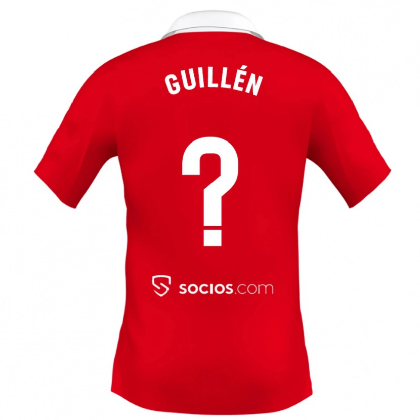 Danxen Kinder Nico Guillén #0 Rot Weiß Grau Auswärtstrikot Trikot 2025/26 T-Shirt Schweiz