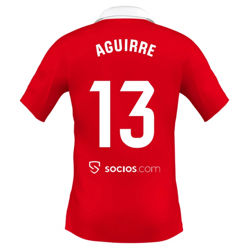 Danxen Kinder Yolanda Aguirre #13 Rot Weiß Grau Auswärtstrikot Trikot 2025/26 T-Shirt Schweiz
