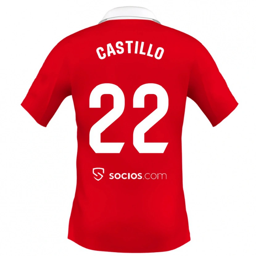 Danxen Kinder José Castillo #22 Rot Weiß Grau Auswärtstrikot Trikot 2025/26 T-Shirt Schweiz