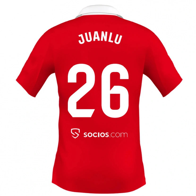 Danxen Kinder Juanlu Sánchez #26 Rot Weiß Grau Auswärtstrikot Trikot 2025/26 T-Shirt Schweiz