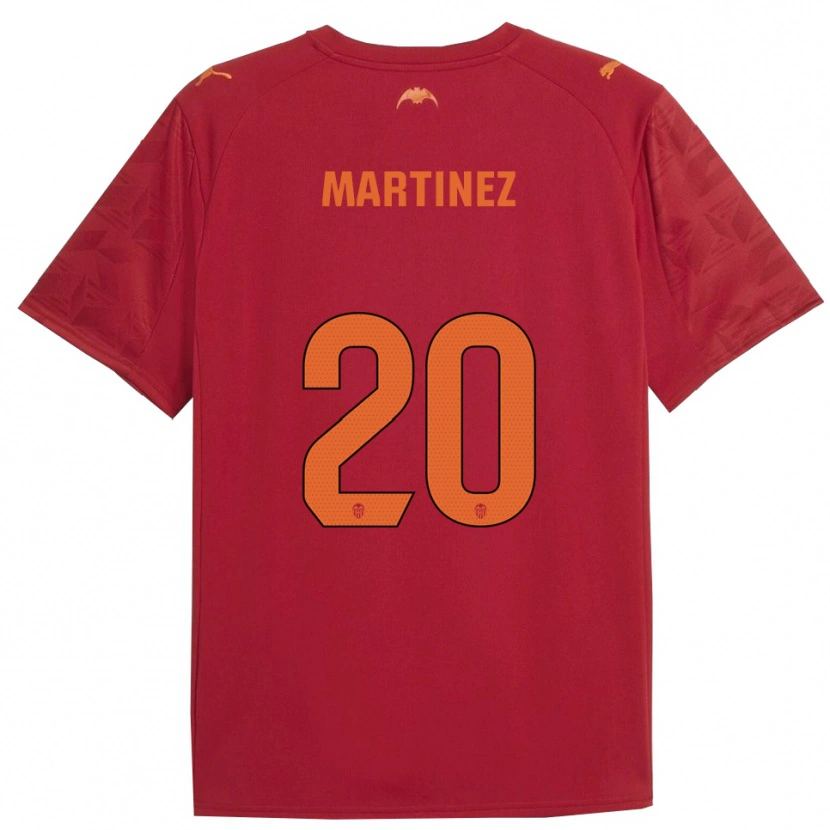 Danxen Kinder Asun Martínez #20 Rot Orange Auswärtstrikot Trikot 2025/26 T-Shirt Schweiz