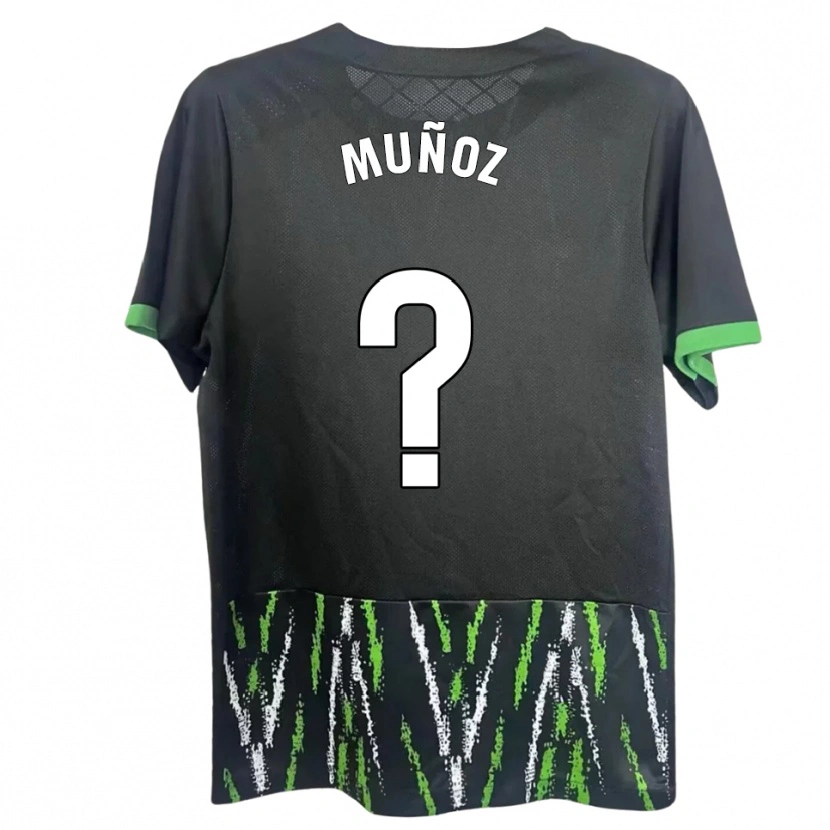 Danxen Kinder Ismael Muñoz #0 Schwarz Grün Auswärtstrikot Trikot 2025/26 T-Shirt Schweiz
