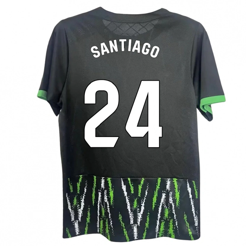 Danxen Kinder Yago Santiago #24 Schwarz Grün Auswärtstrikot Trikot 2025/26 T-Shirt Schweiz