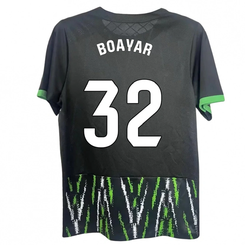 Danxen Kinder Adam Boayar #32 Schwarz Grün Auswärtstrikot Trikot 2025/26 T-Shirt Schweiz