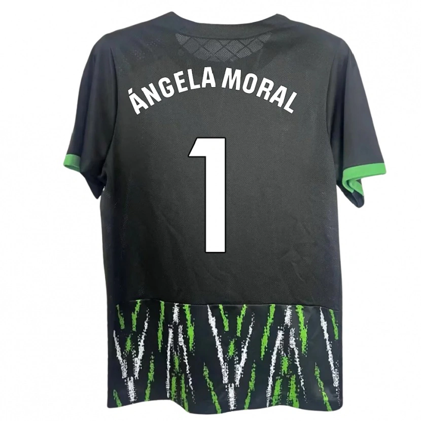 Danxen Kinder Ángela Moral Ferrer #1 Schwarz Grün Auswärtstrikot Trikot 2025/26 T-Shirt Schweiz