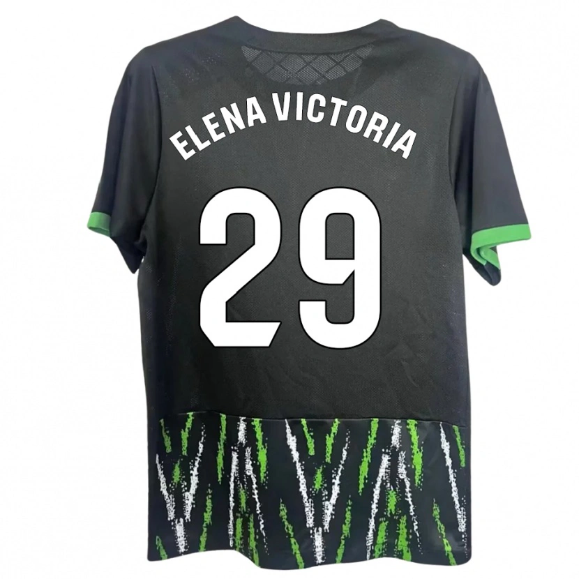 Danxen Kinder Elena Victoria Mas Berna #29 Schwarz Grün Auswärtstrikot Trikot 2025/26 T-Shirt Schweiz